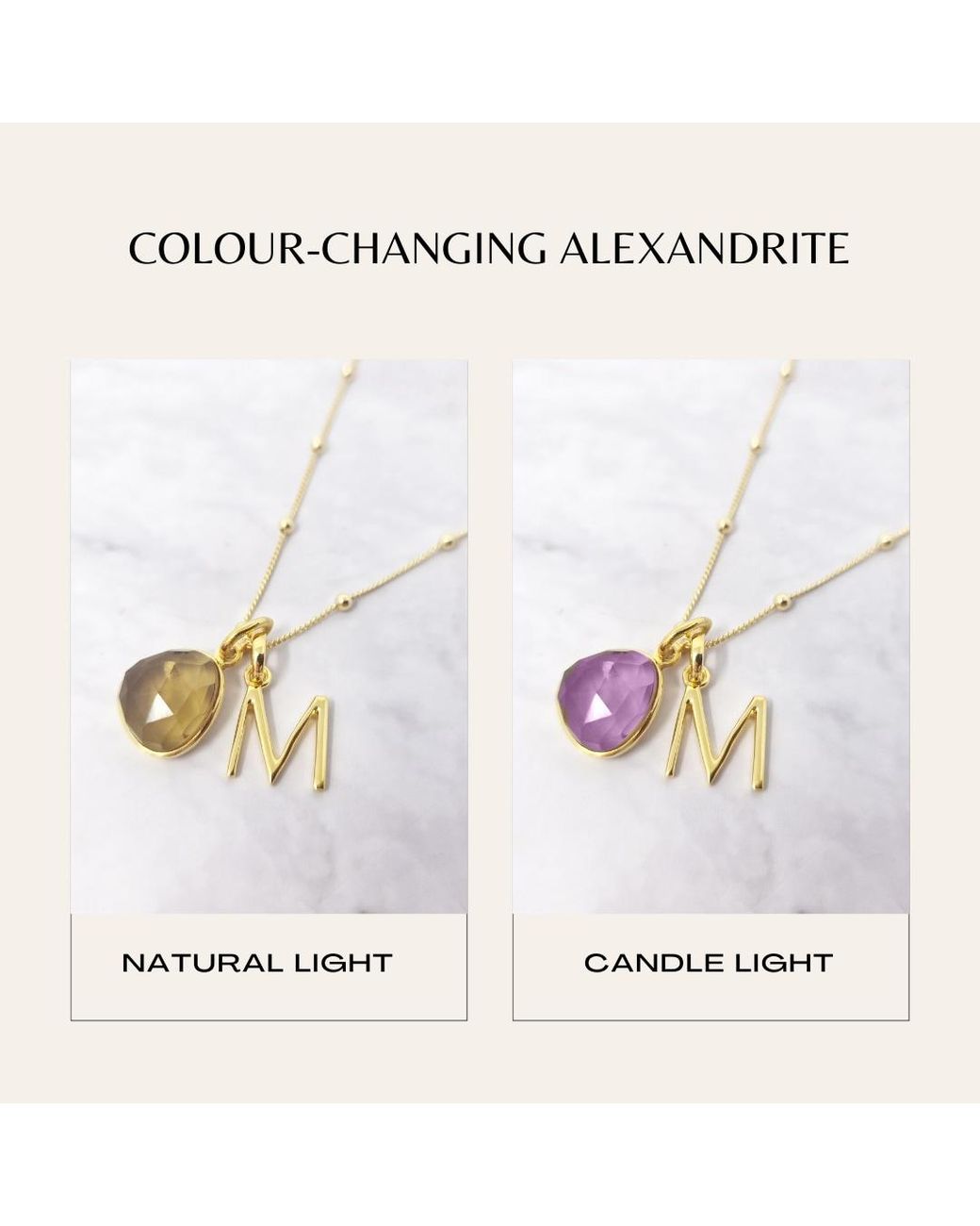 Sophelia Multicolor Plated Alexandrite June Birthstone Crystal Initial Necklace