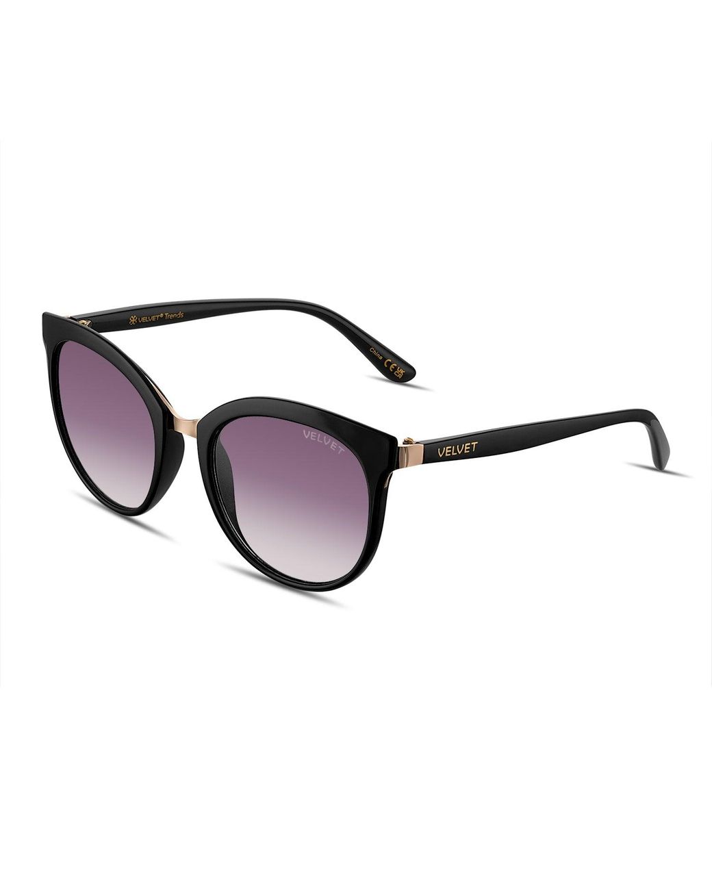 Velvet Eyewear Brown Square Face Shape Sunglass Style Box