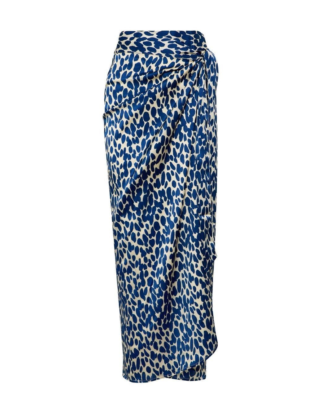 Guinea London Blue And Cream Wrap Skirt