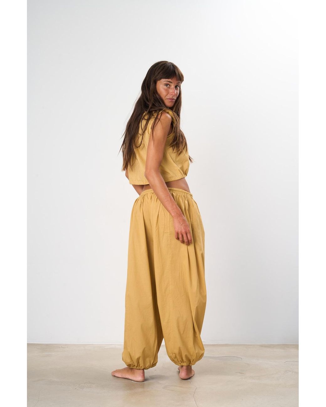 Par & Escala Yellow Ina Pants Camel