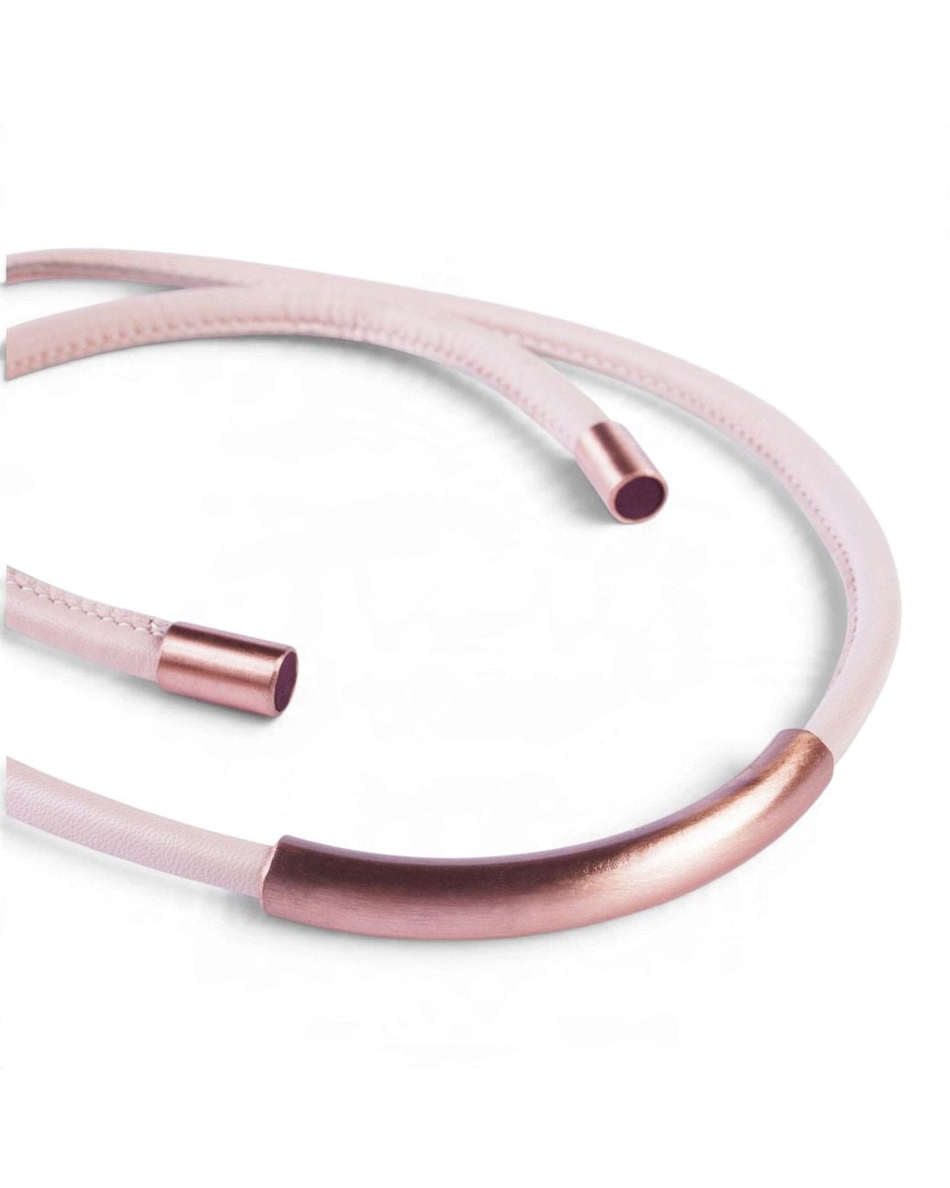 Svetlana Vukov Pink Fluid Lines Necklace