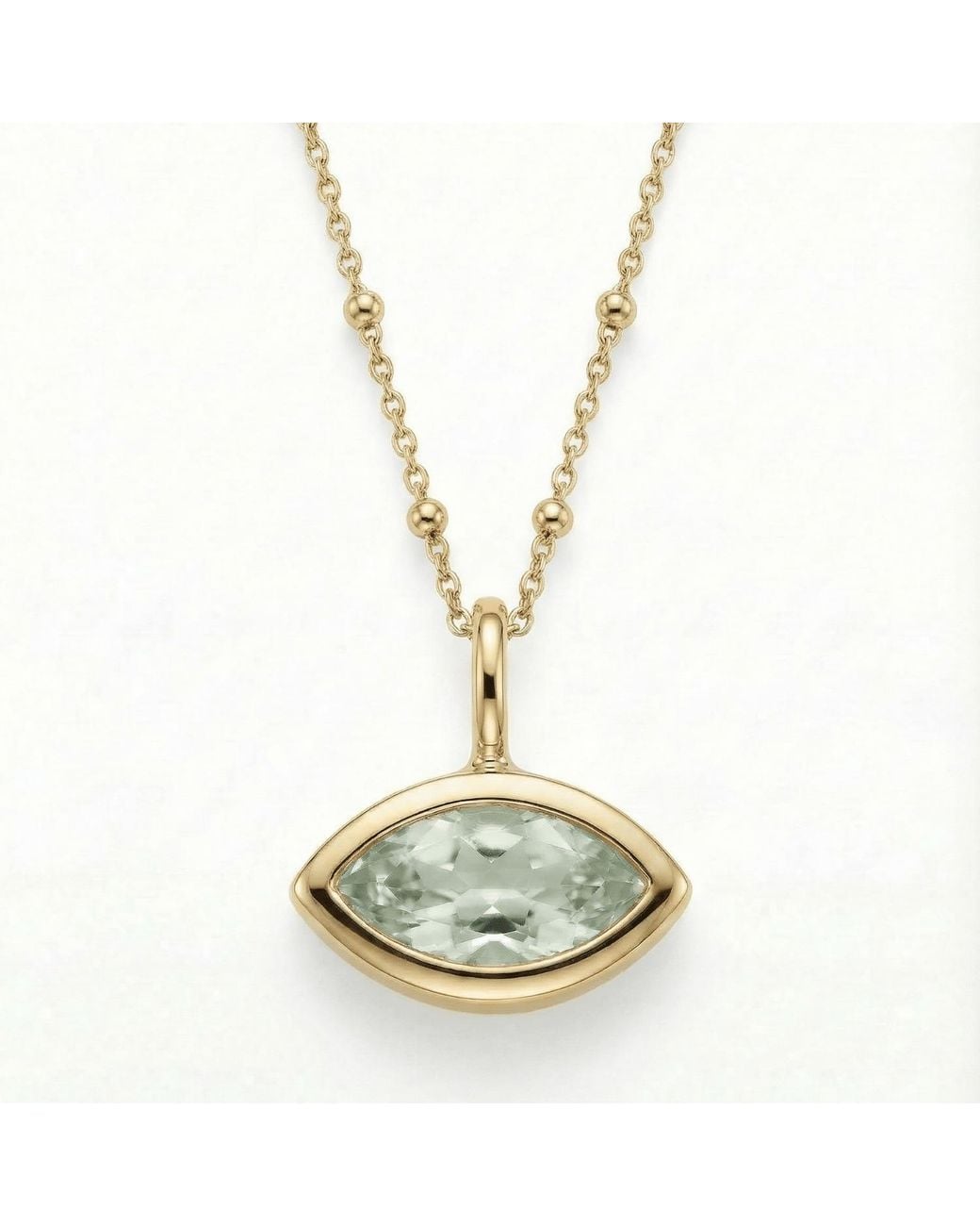 Dainty London Metallic Siren's Teardrop Quartz Necklace