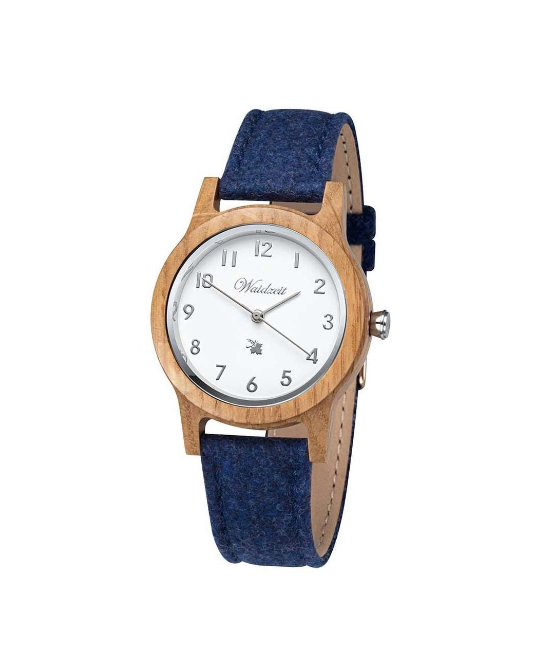 Waidzeit Barrique Alpine Watch With Nightblue Merino Wool Strap