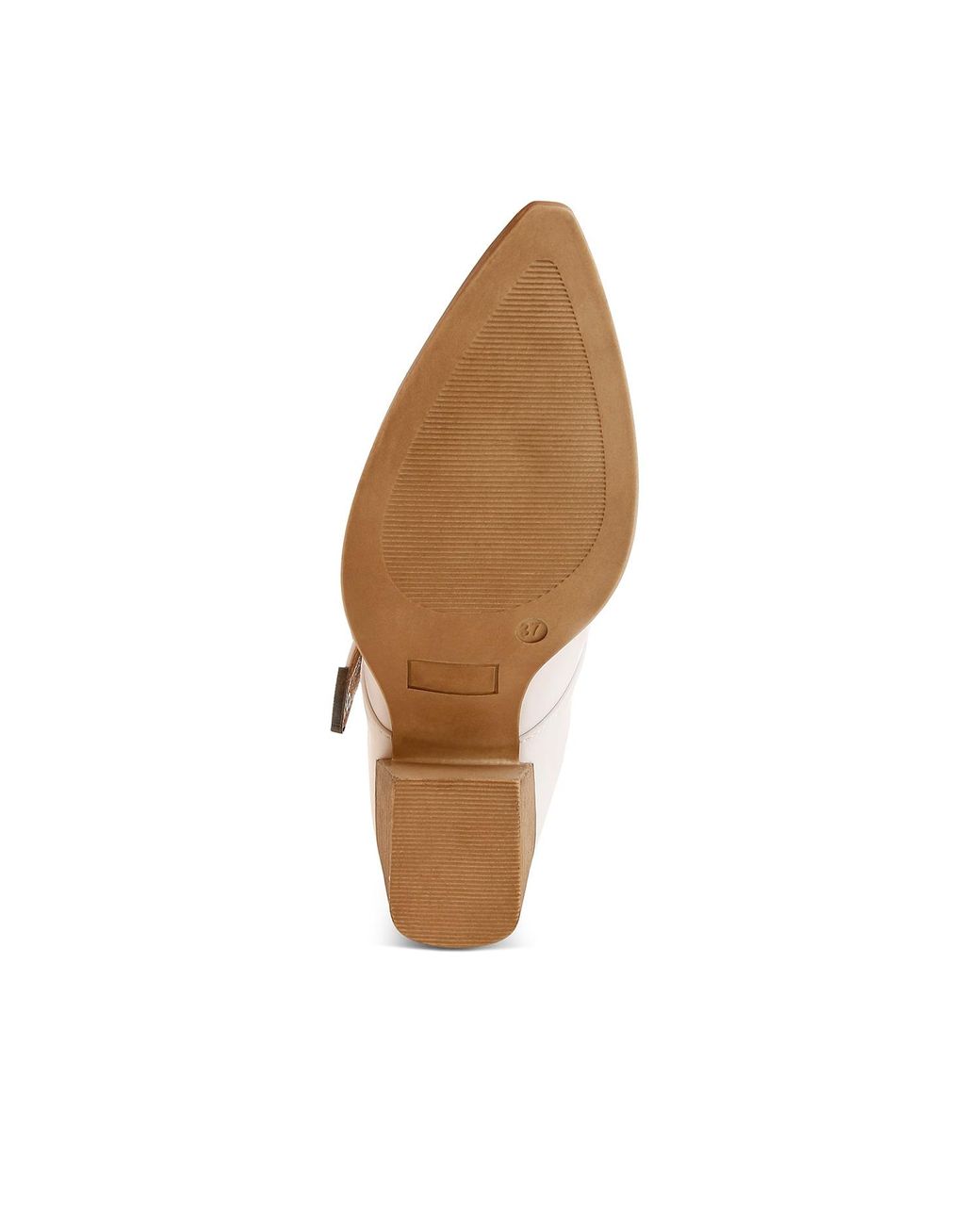 Rag & Co White Holler Carved Buckle Statement Mules