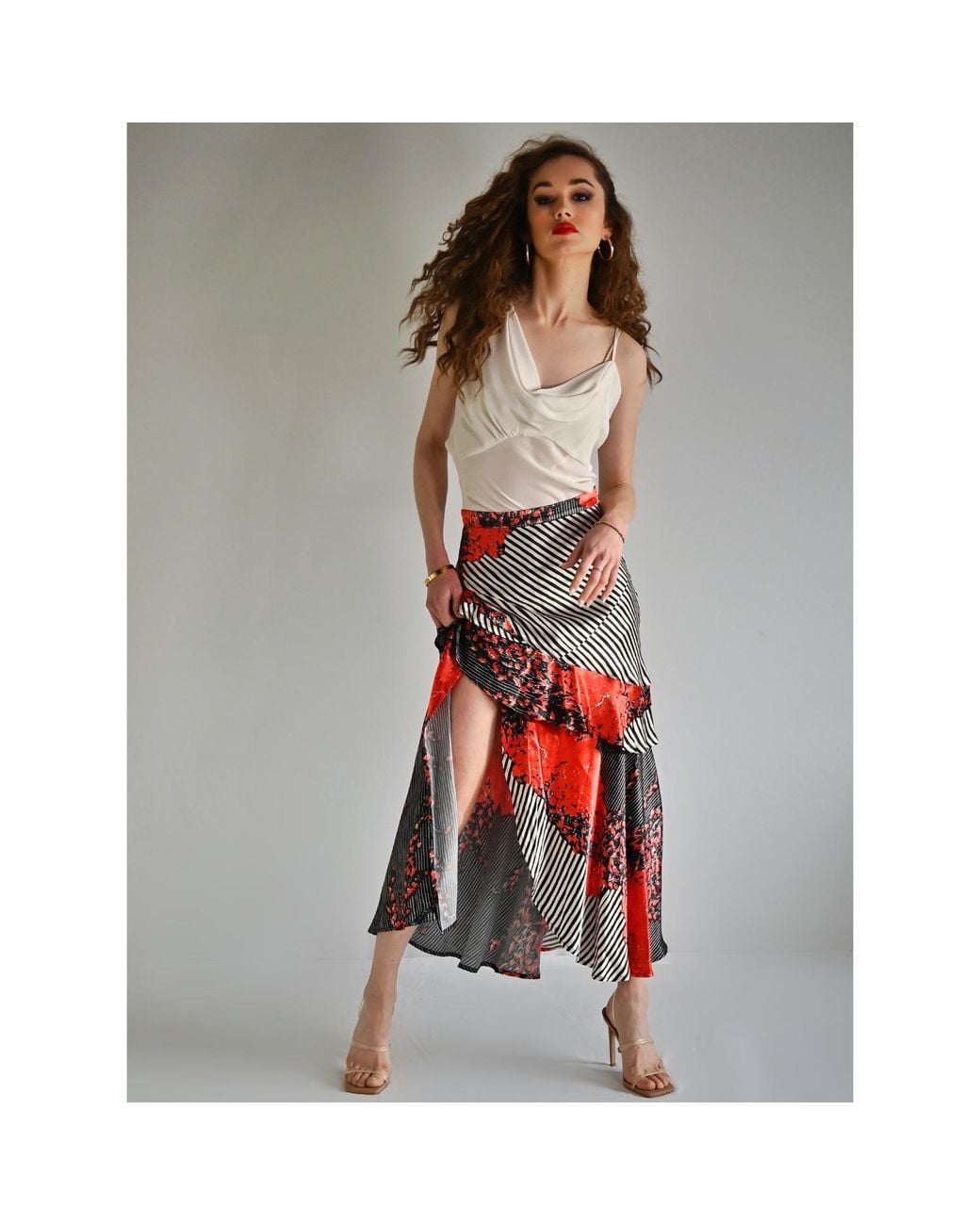 LAHIVE White Thalia Off Silk Camisole