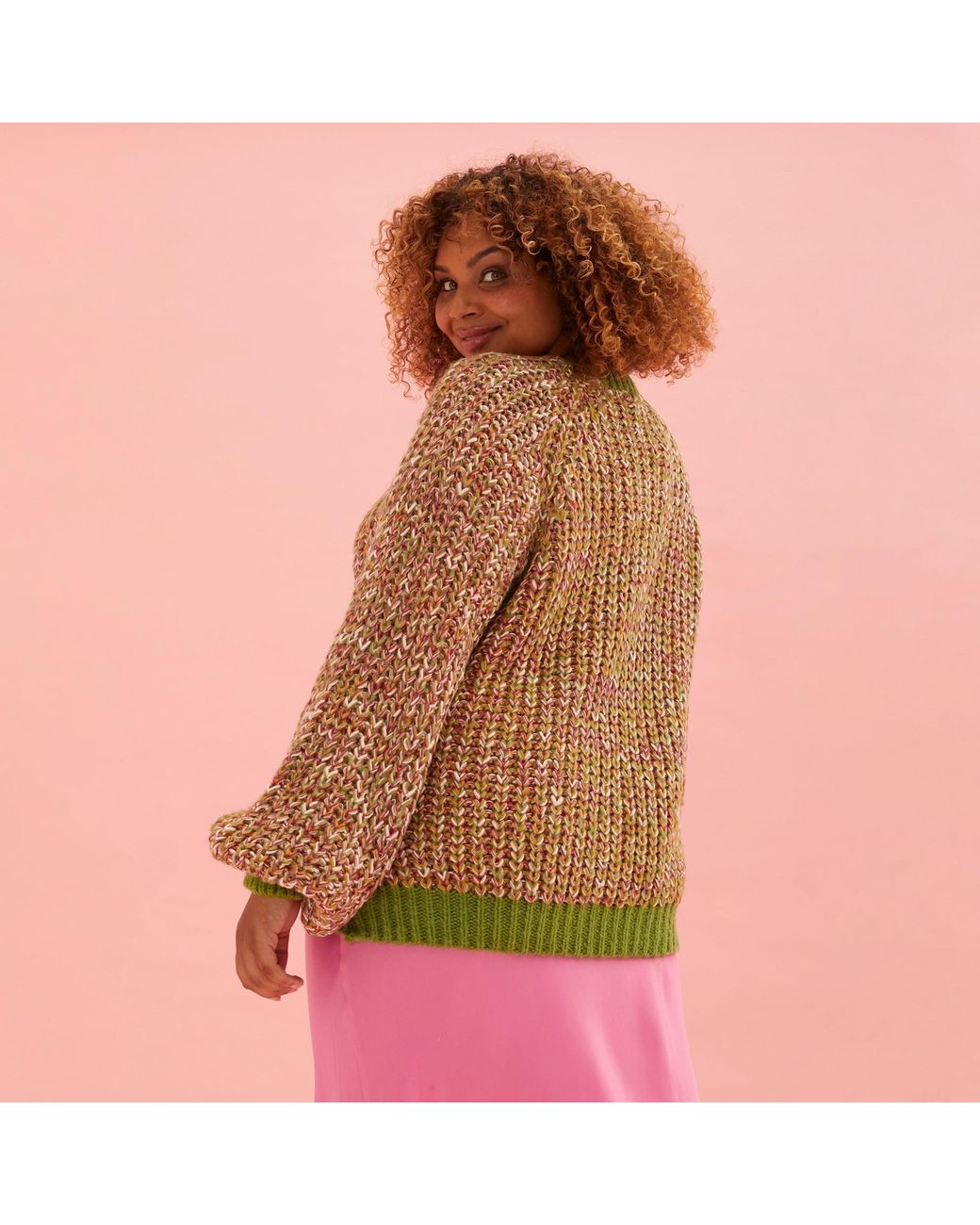 Cara & The Sky Red Debbie Twist High Neck Jumper