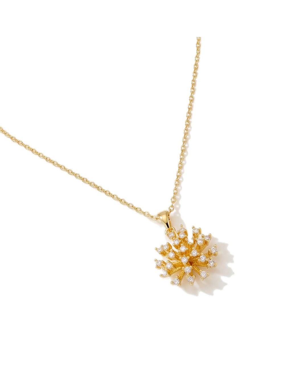 Elk & Bloom Metallic 14K Star Flower Pendant Necklace