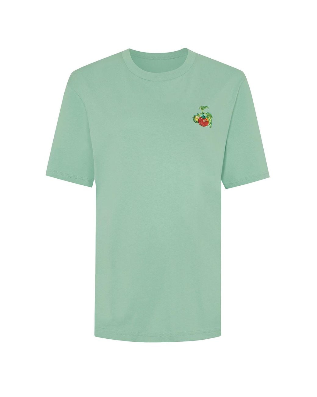 INGMARSON Green Tomato Embroidered Organic Cotton T-Shirt