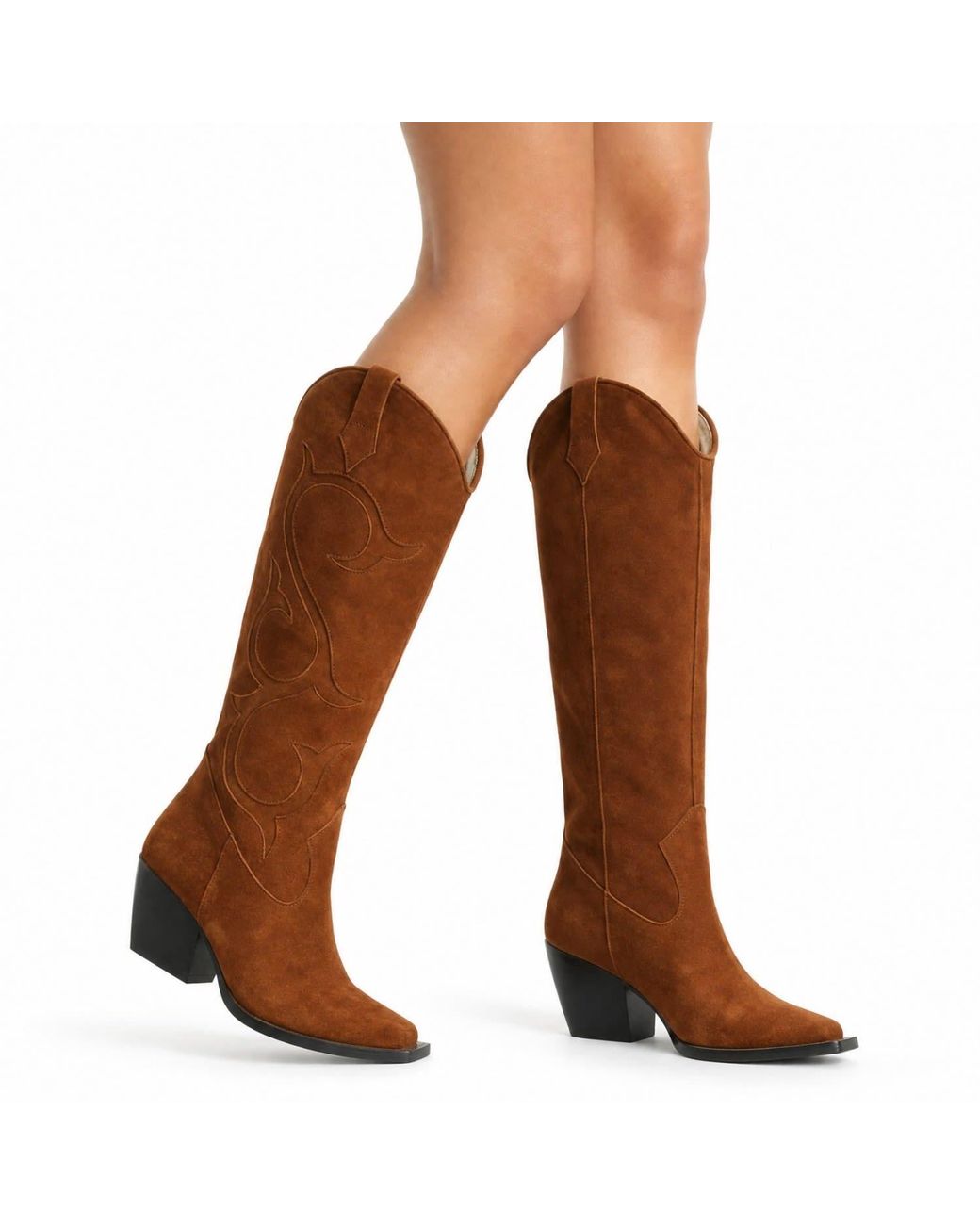Terry De Havilland Brown Annie Suede Cowboy Boot