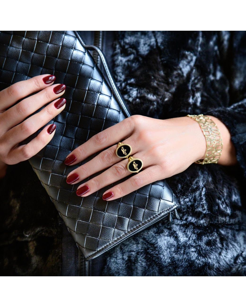 Myrto Katramadou Jewellery Black Queen Bee Crystal Ring