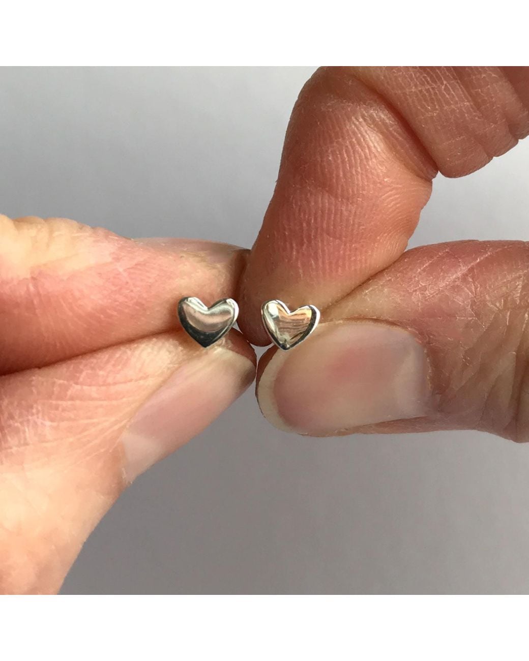 Lime Tree Design Black Mini Heart Stud Earrings