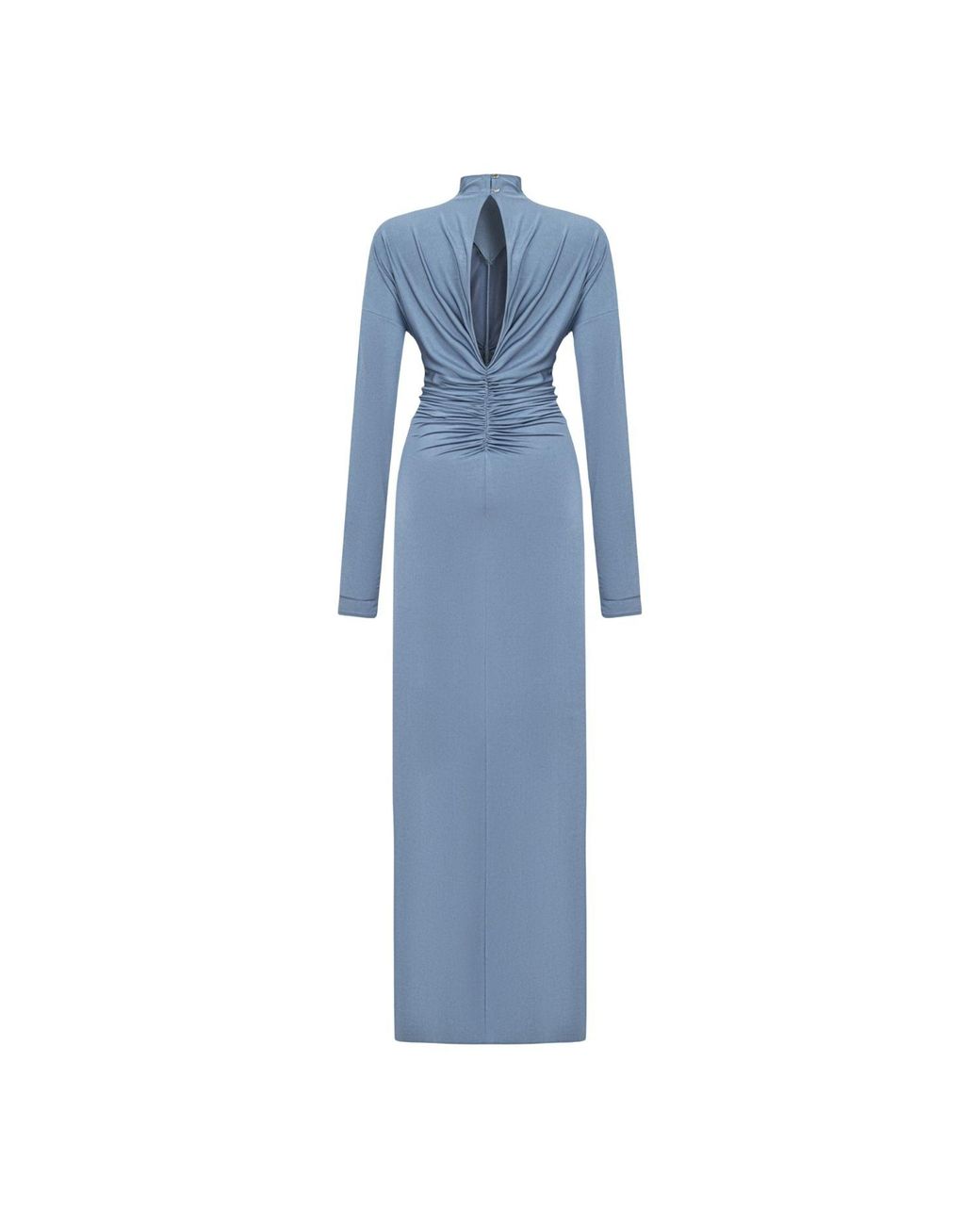 Nocturne Blue Stone Detail Draped Maxi Dress