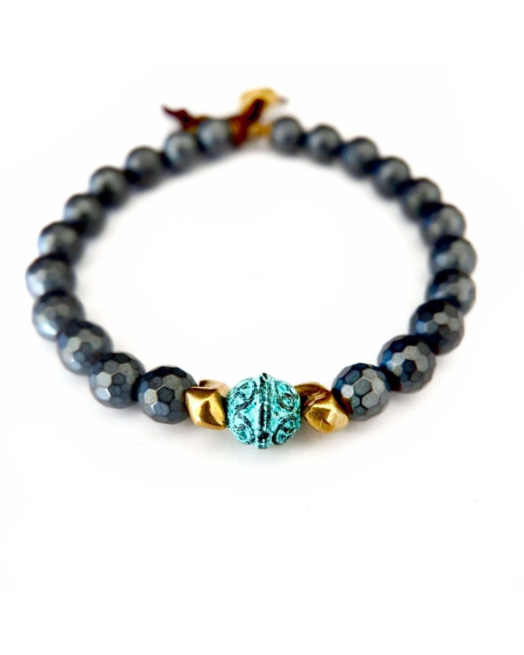 Persia Dona Jewelry Metallic Hematite X Bracelet for men