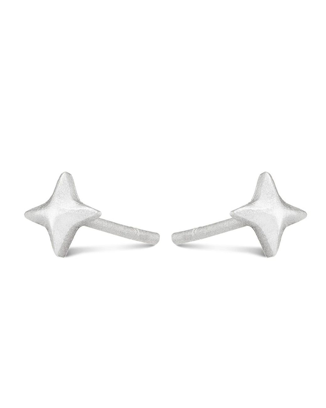 7879 White 925 Mini Star Stud Earrings