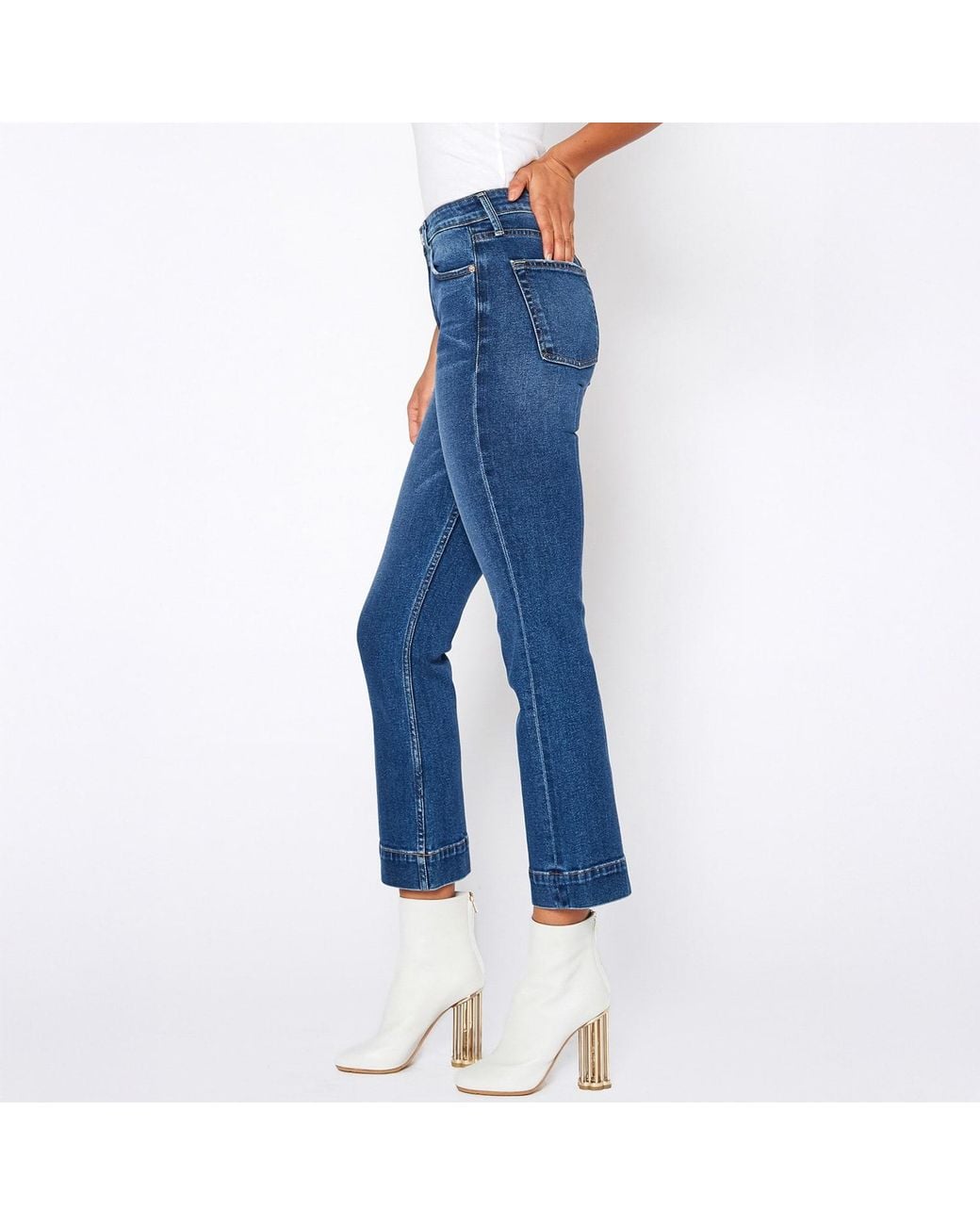 NOEND Blue Farrah Kick Flare Jeans