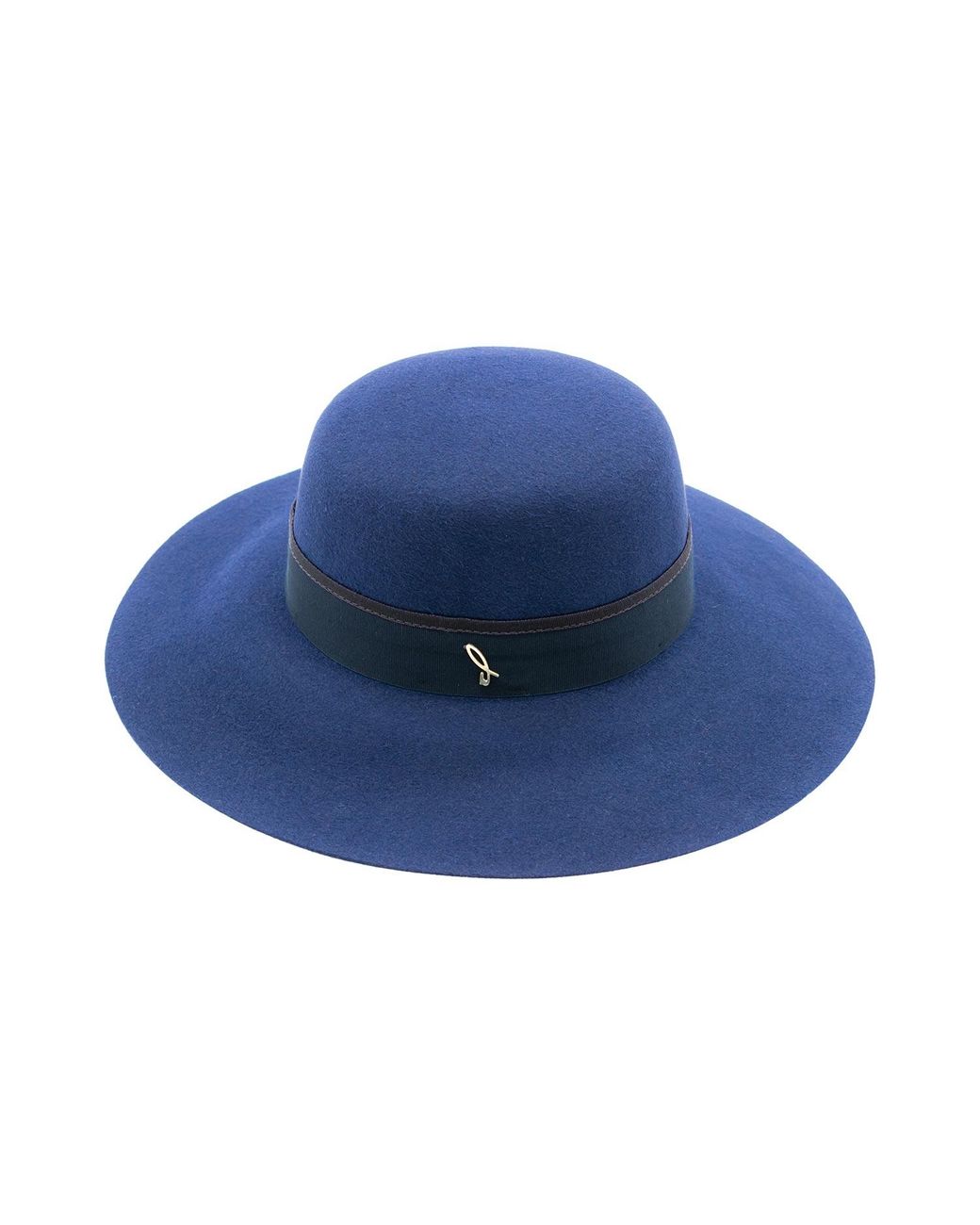 DORIA 1905 Blue Wide-Brim Lapin Felt Hat