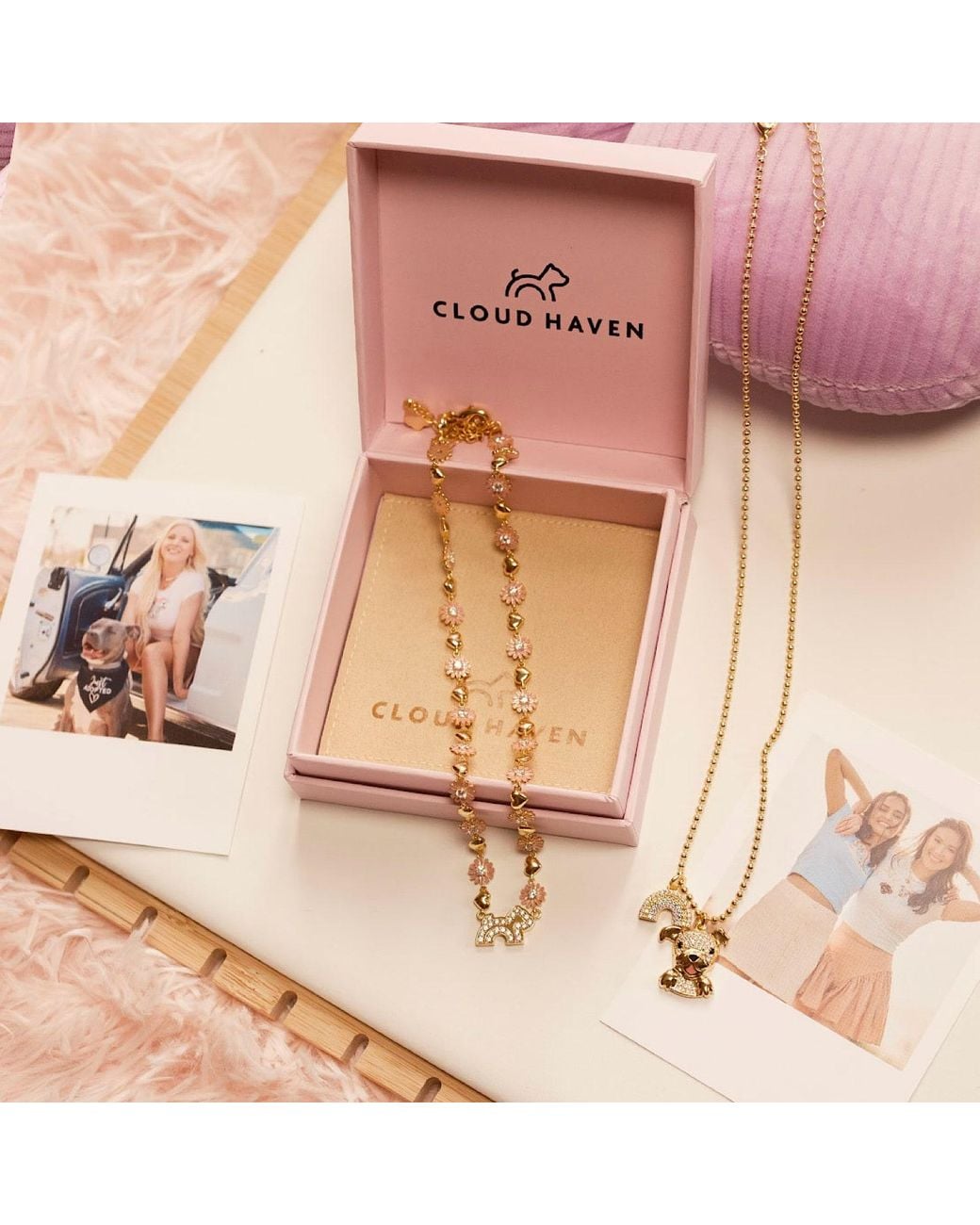 Cloud Haven Metallic Sweet Pittie Pendant Necklace