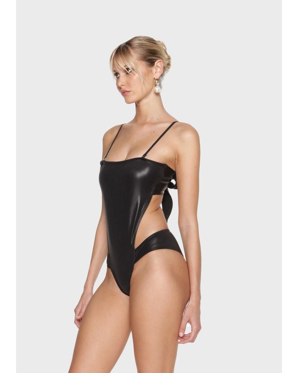 GOD SAVES QUEENS Black Stella Monokini
