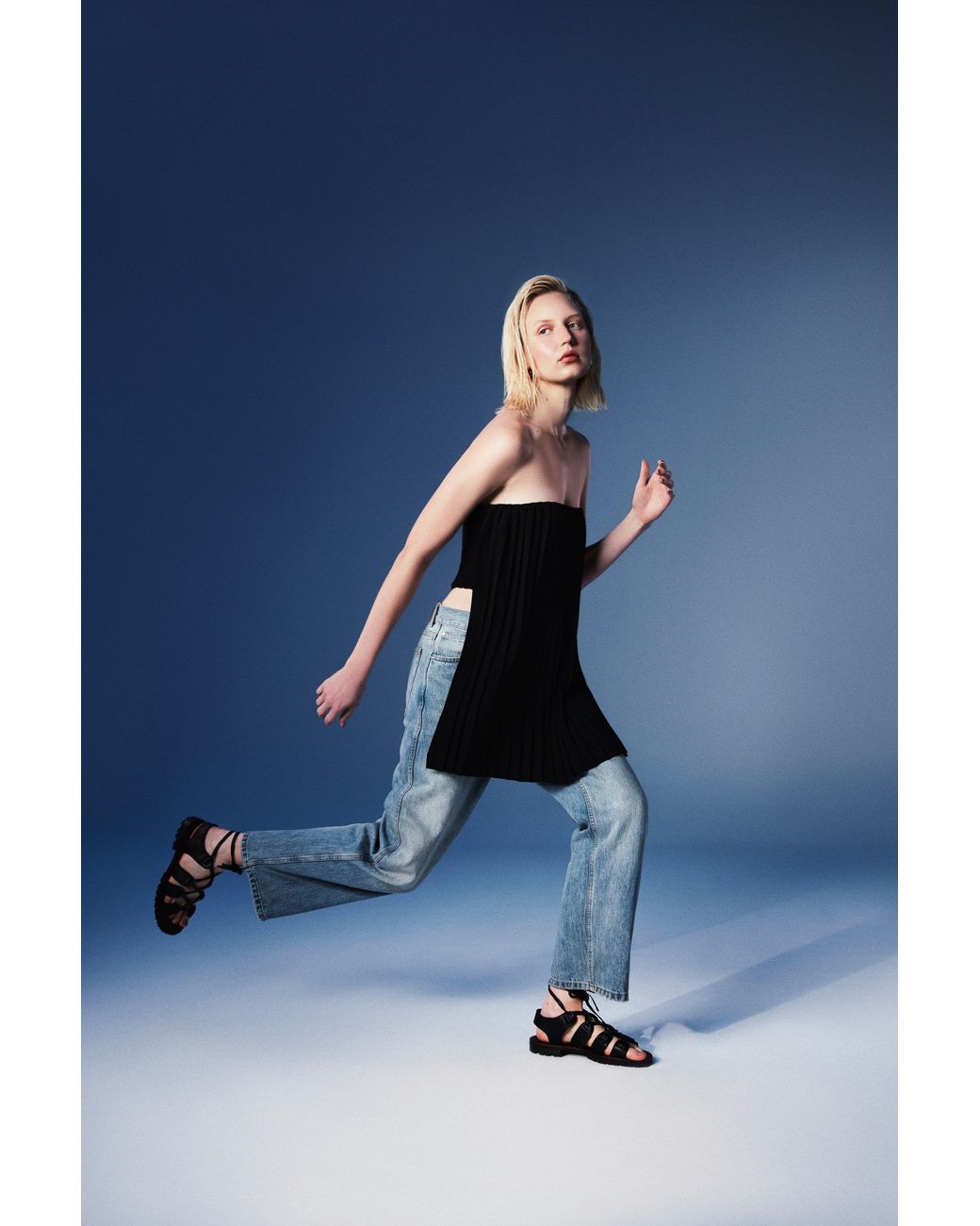 Mafalda Black Camelia Lace-Up Sandals