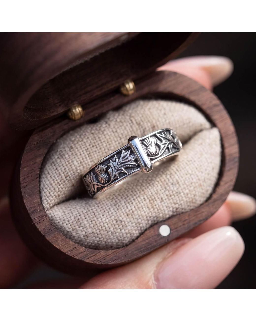 Azura Jewelry New York Metallic Sassenach Thistle Ring