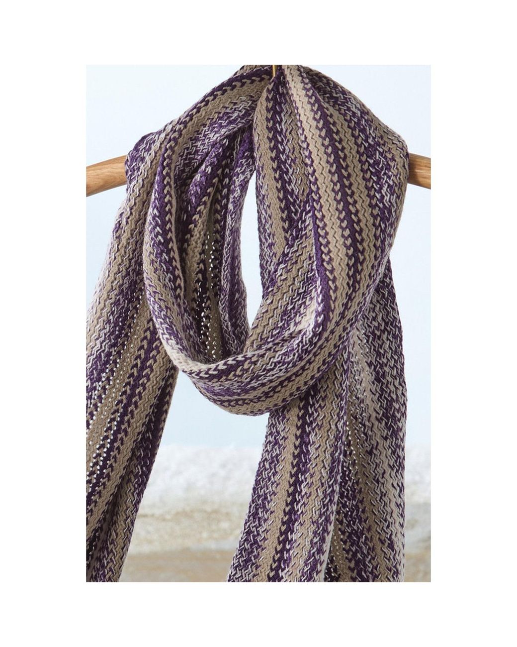 Saachi Purple Serene Stripes Scarf