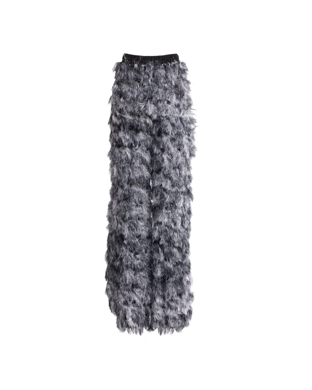 Julia Allert Gray Textured High-Waist Pants – Charcoal