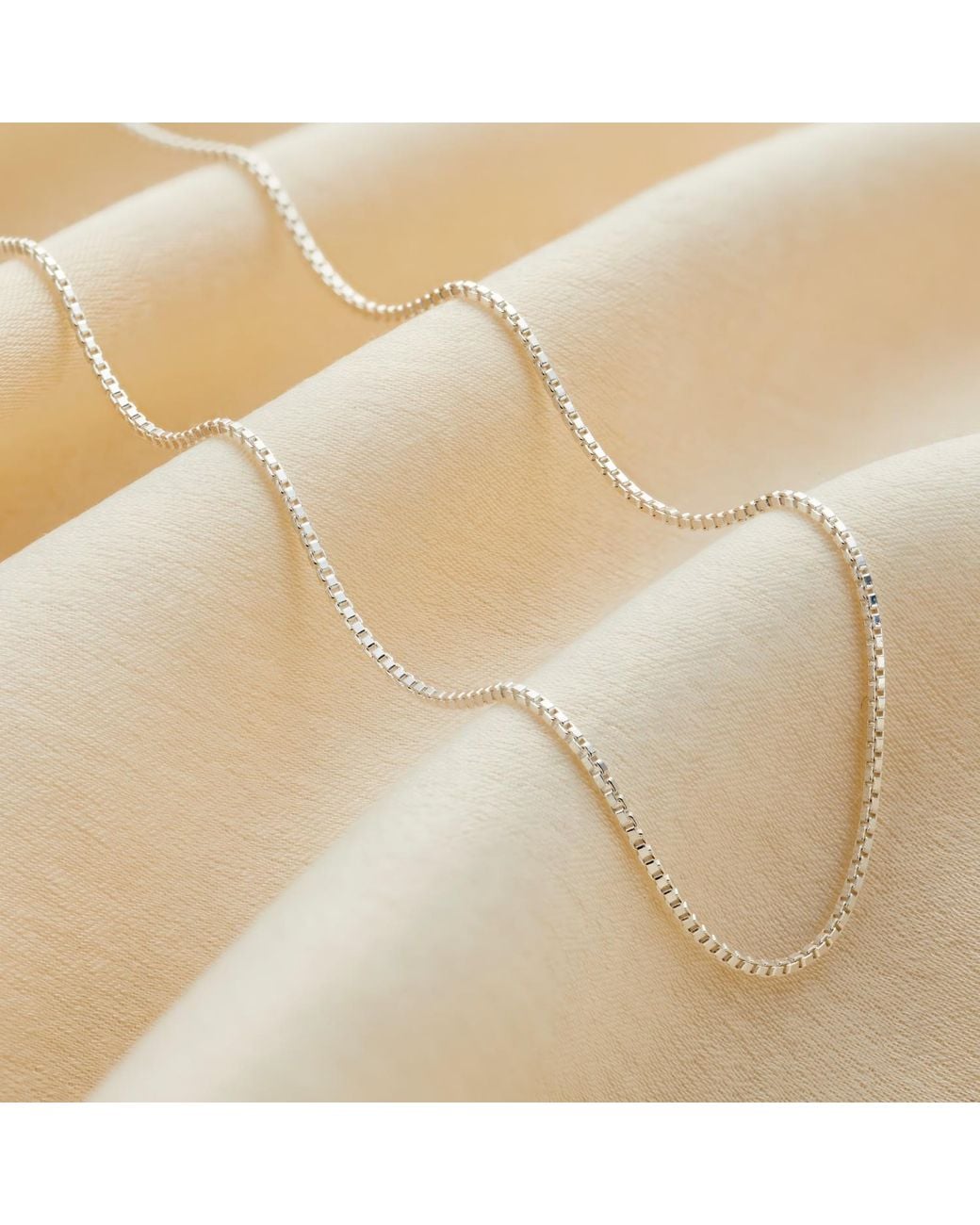 Posh Totty Designs White Sterling Box Chain Necklace