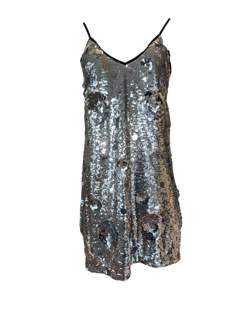 Any Old Iron Multicolor Petal To The Metal Sequin Short Dress