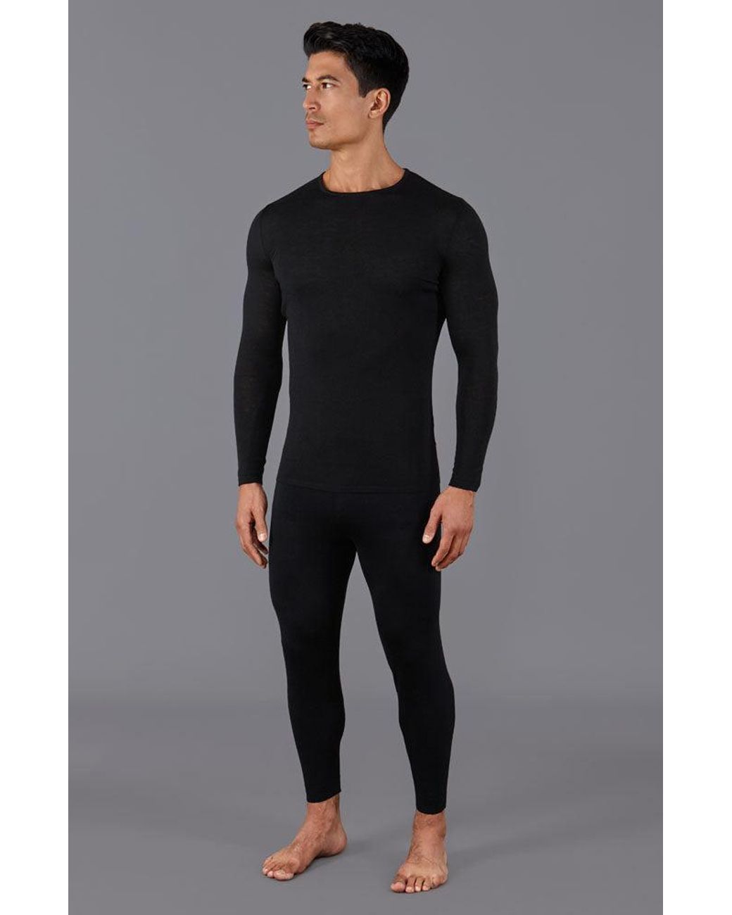 Paul James Knitwear Blue Heavyweight Merino Activewear Zelios Thermal Bottoms for men