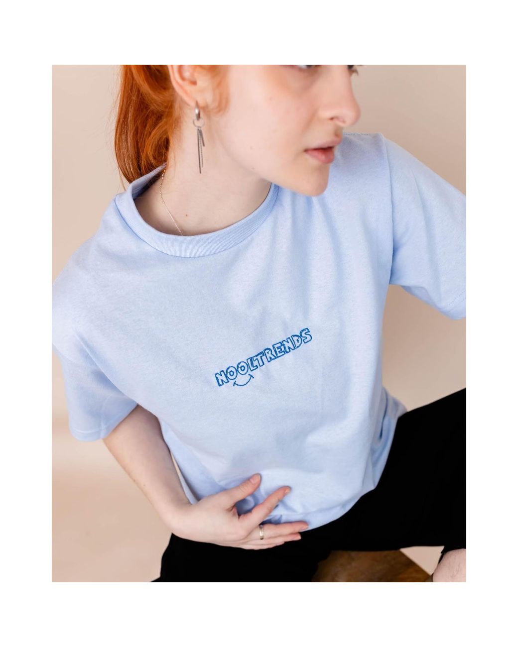 Nooltrends Blue Gender Neutral Smiley T-Shirt for men