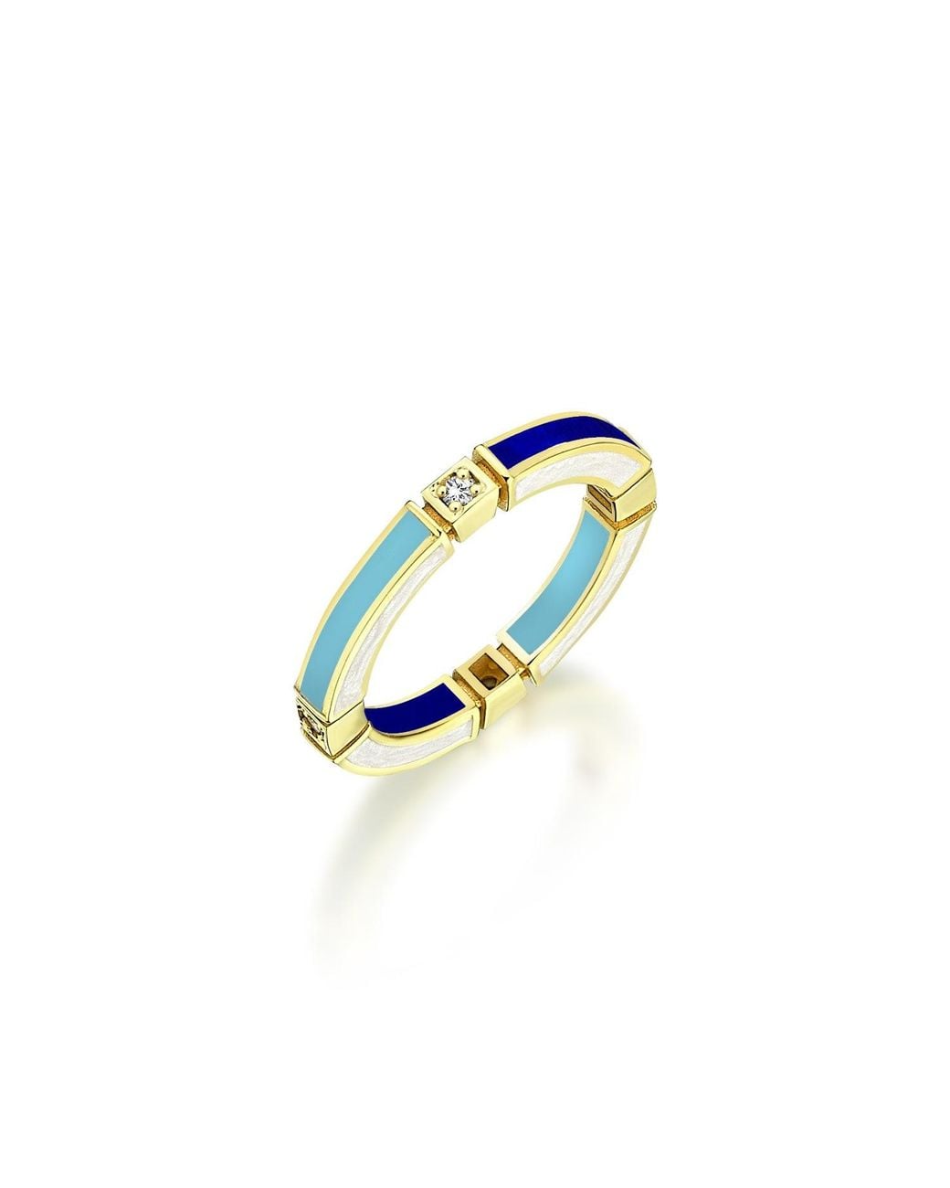 C|Nd|N by Candan Balto Blue Megaron & Enamel Ring