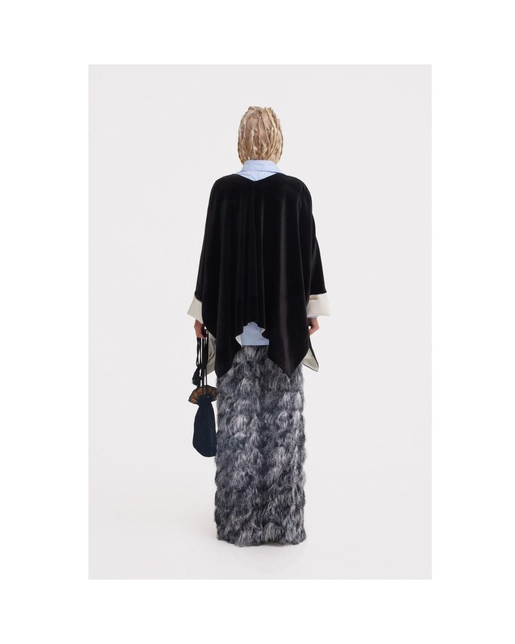 Julia Allert Gray Textured High-Waist Pants – Charcoal