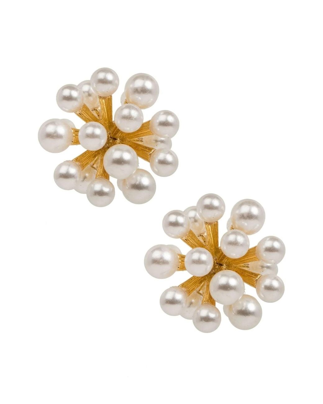 Saachi White Firework Pearl Earring