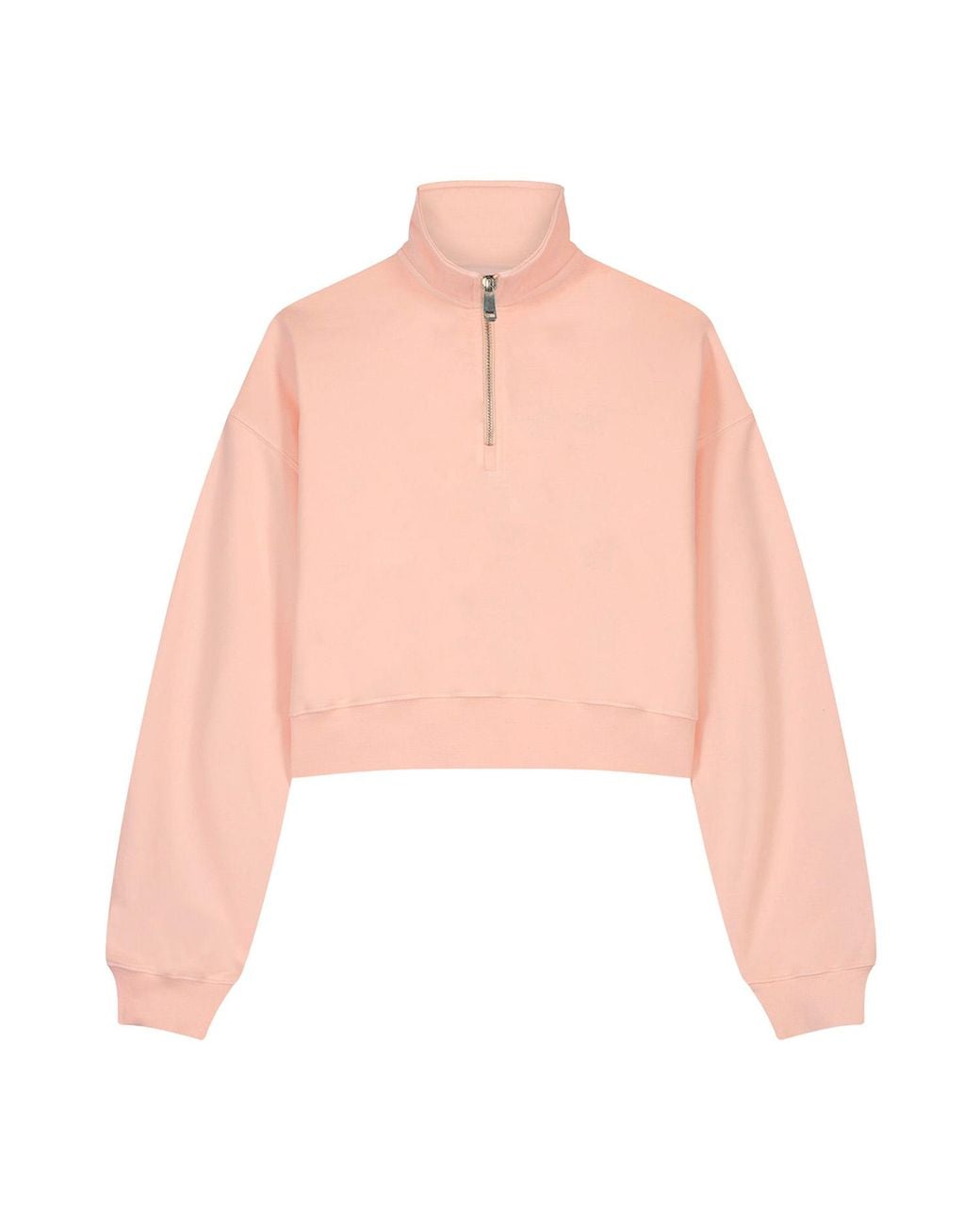 VLD Pink Runyon Cropped Quarter-Zip Sweatshirt