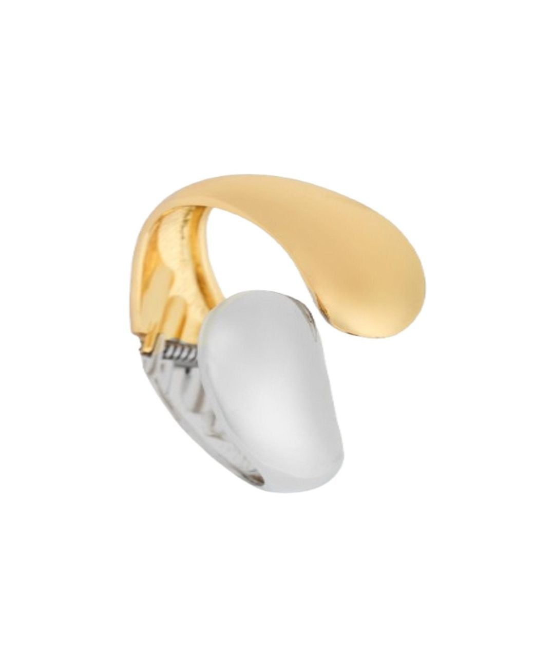 Saachi Metallic Mixed Metal Overlap Cuff