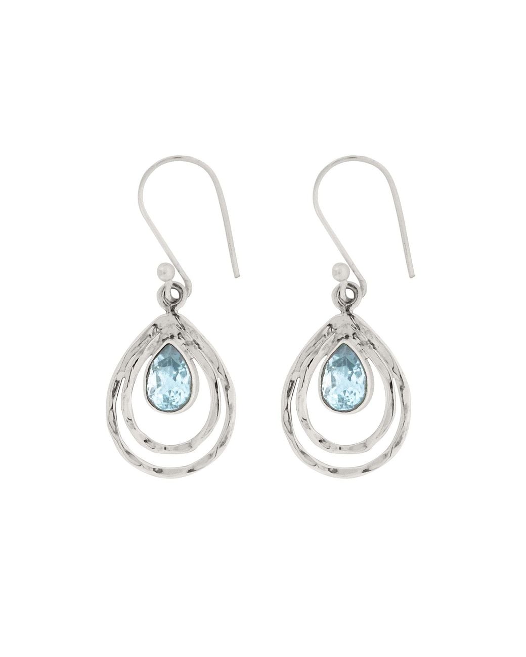 Charlotte's Web Jewellery Metallic Infinity Universe Blue Topaz Silver Drop Earrings