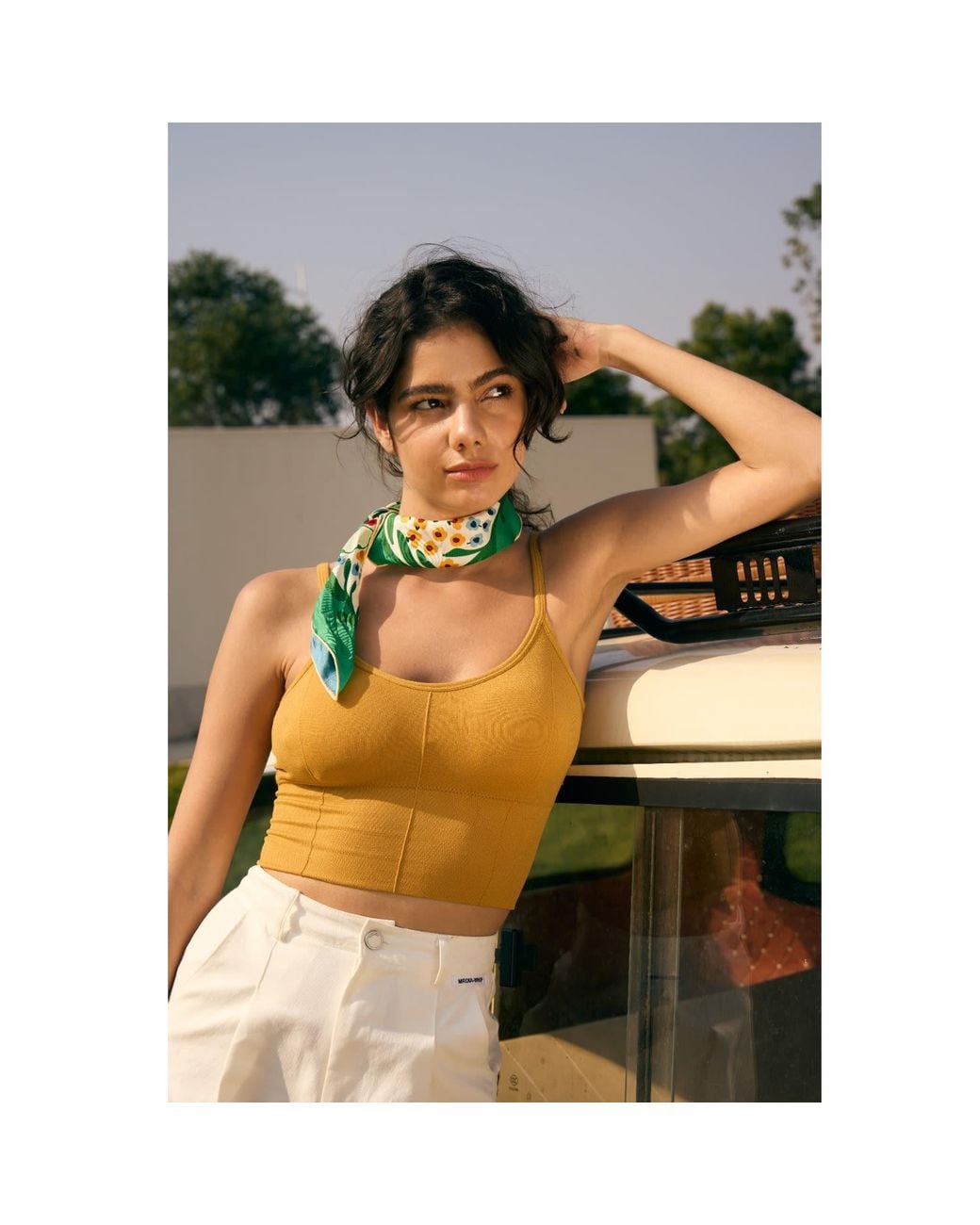 Jessie Zhao New York Green Double Sided Silk Scarf Of Garden