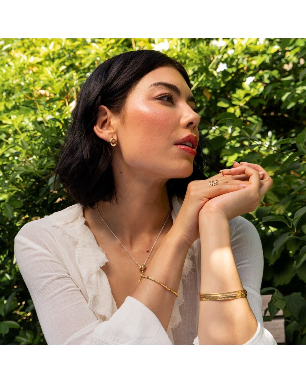 Dower & Hall Metallic Large Entwined Studs