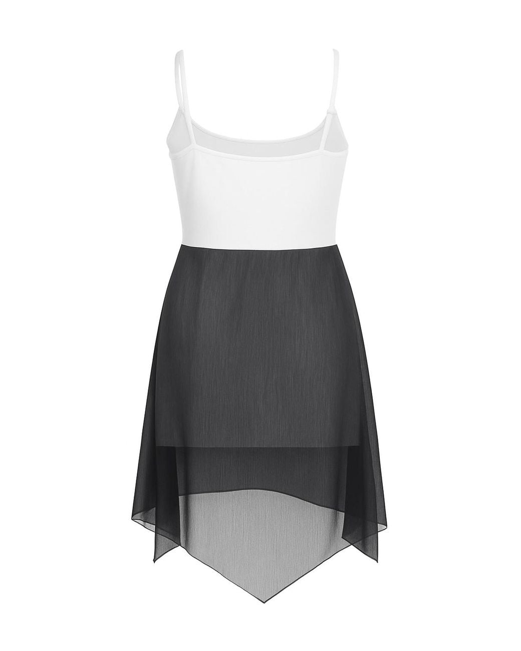 Conquista Black Two Tone Sheer Layer Dress