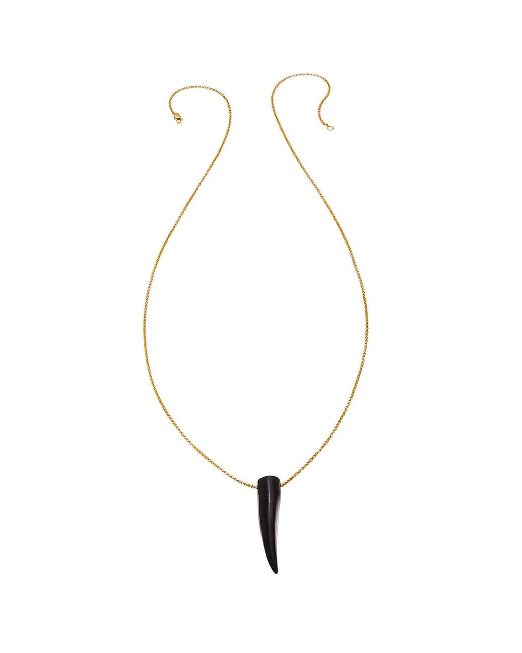 Heather Hawkins Jewelry Metallic Gemstone Horn Rolo Chain Necklace