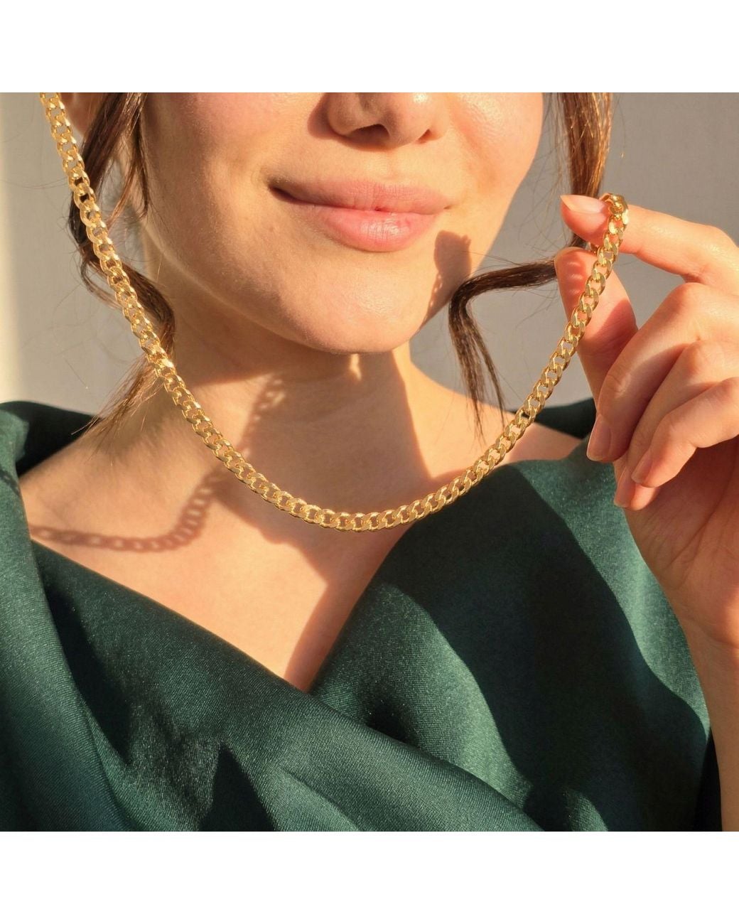 Sophelia Metallic Plated Cuban Chain Layering Necklace