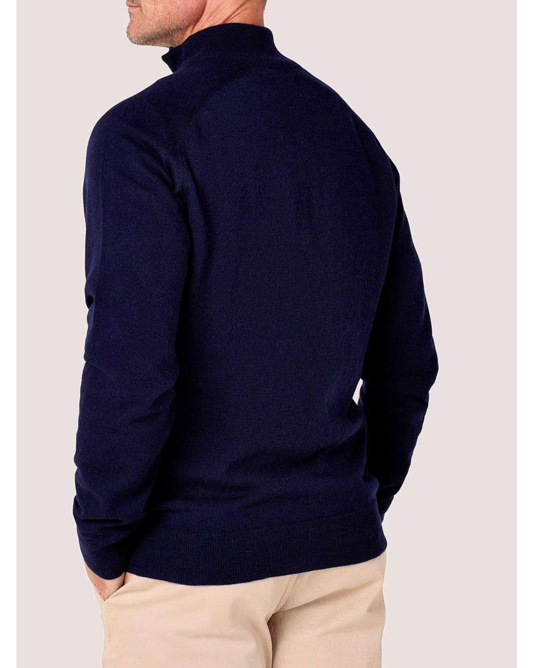 Koy Clothing Blue Dark Quarter Zip for men