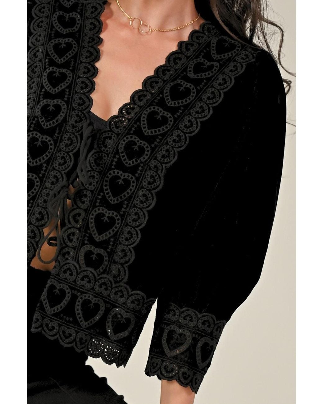 Rose & Nancy Black Florence Emboidered Velvet Jacket for men