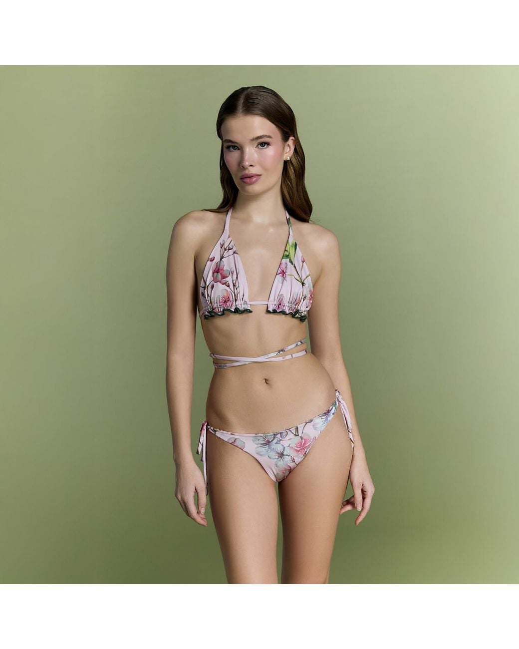 Nur Karaata White Sunset Palms Bikini