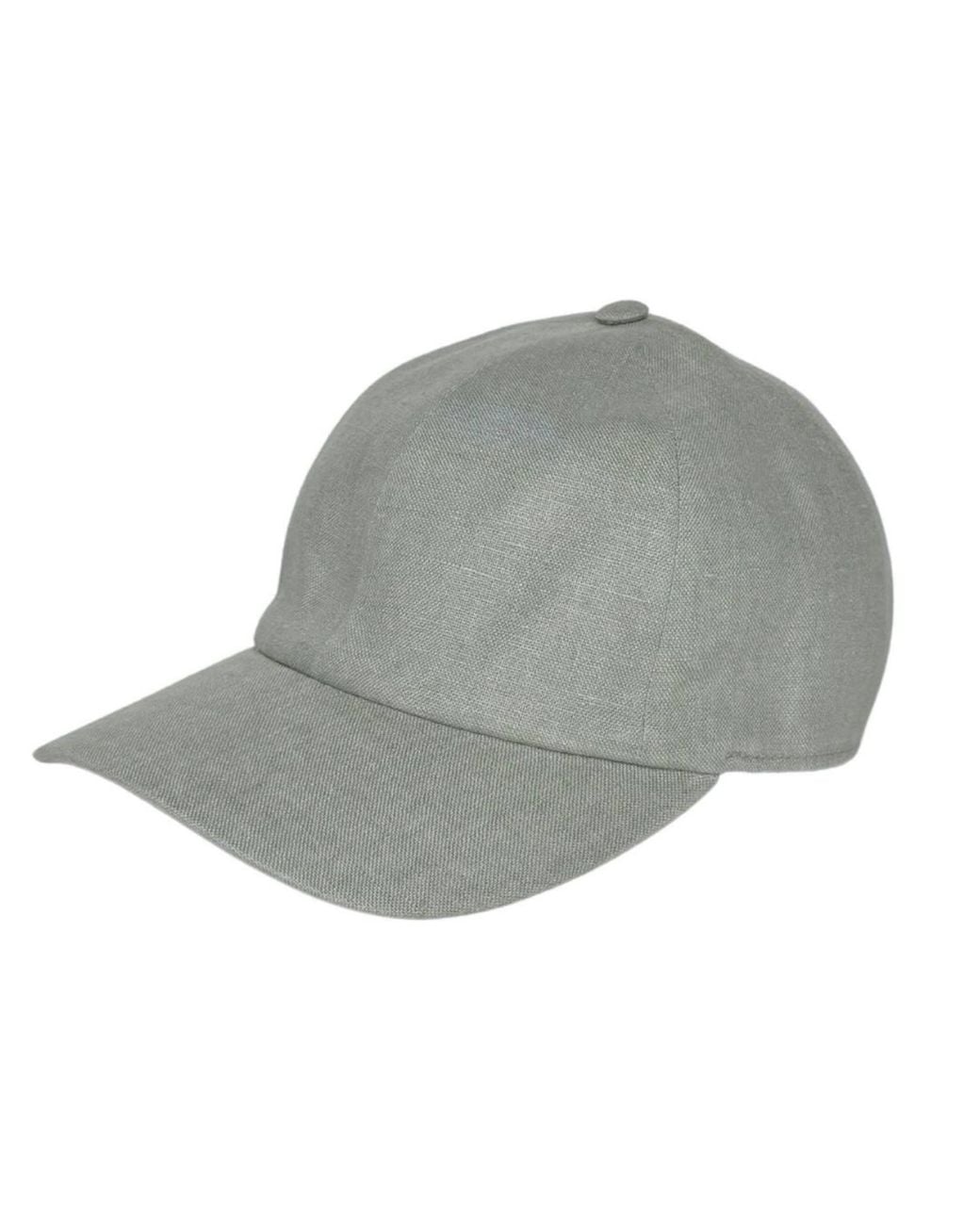 Cachemio Gray Minimalist Linen Baseball Cap