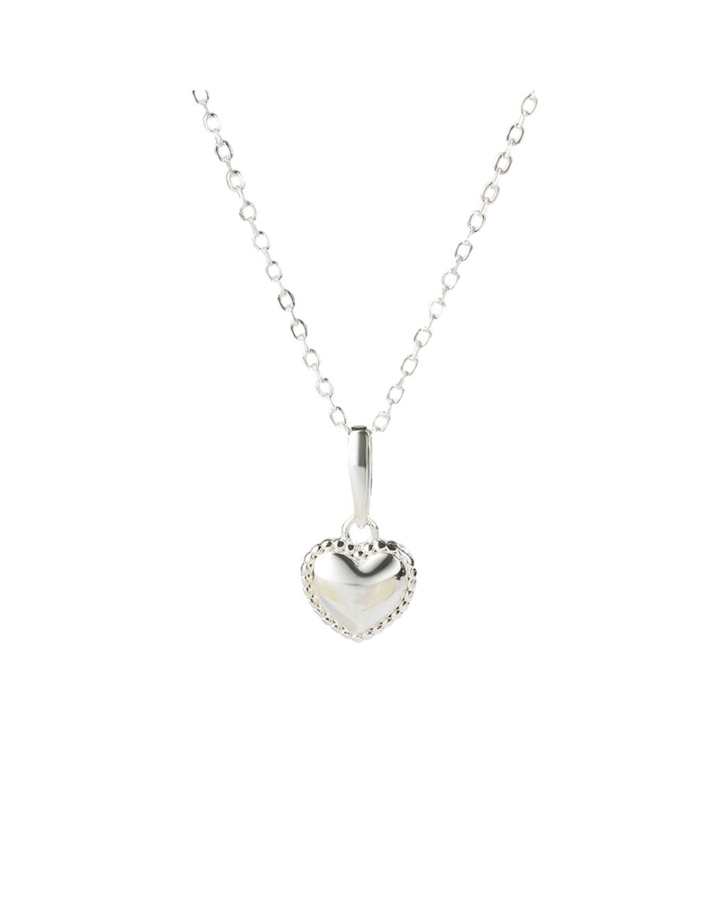 Classicharms Metallic 925 Sterling Carved Heart Pendant Necklace