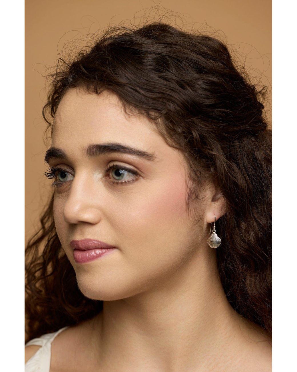 Isla Silver Metallic Sterling Shell Earrings