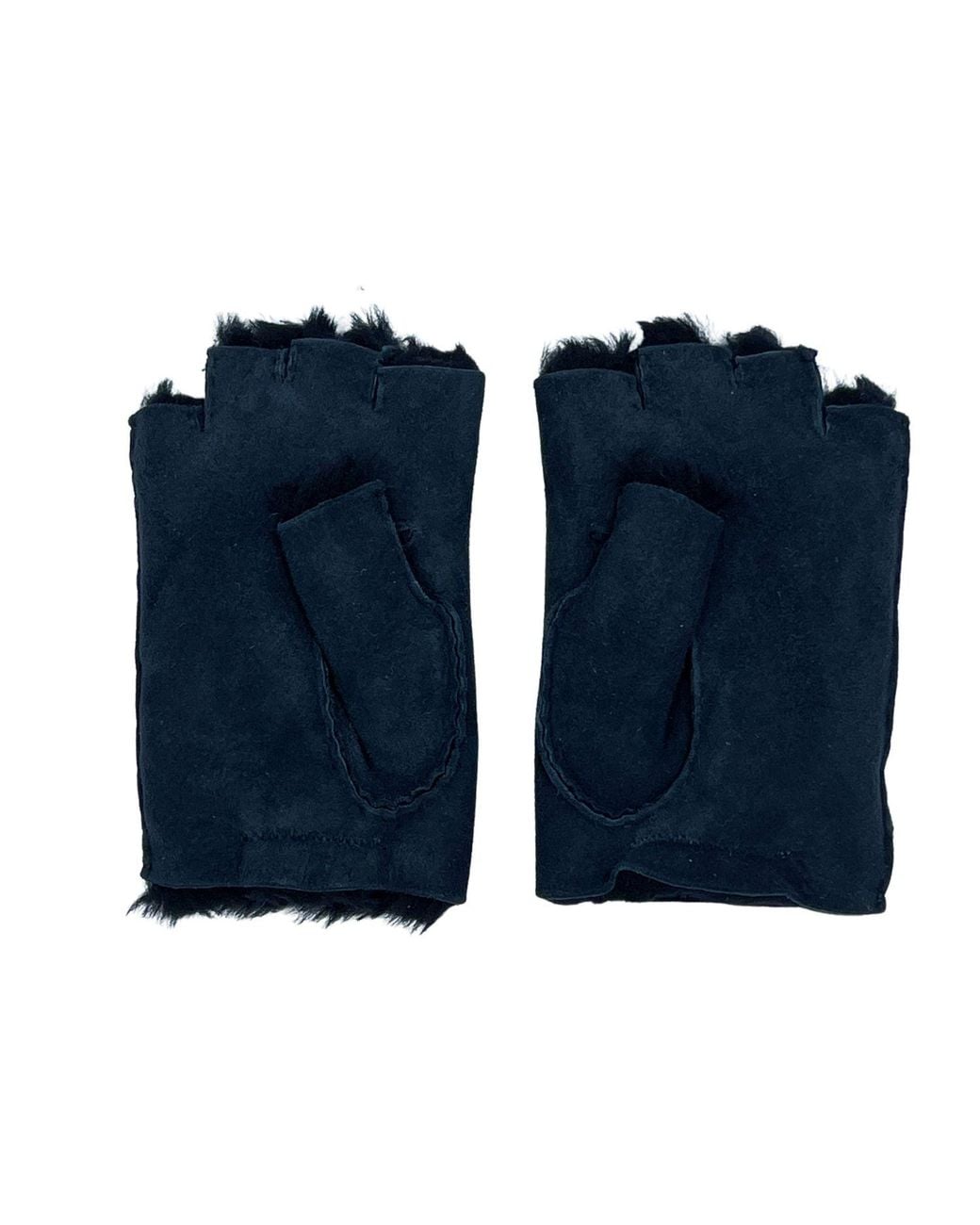 Owen Barry Blue Fingerless Gloves