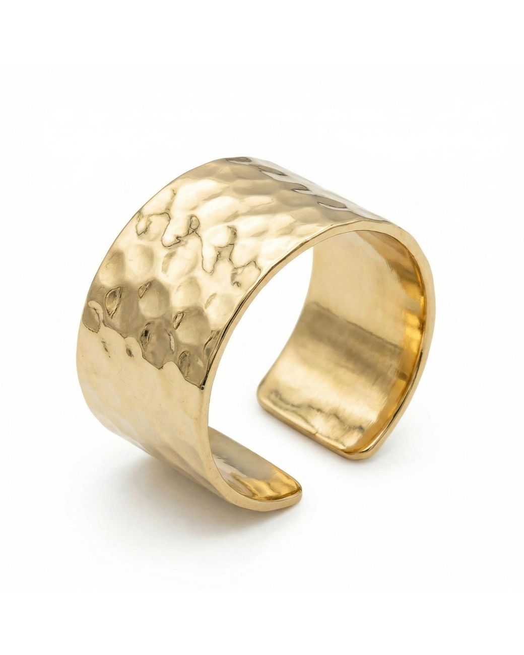 Melt'm Jewelry Metallic Wide Hammered Band Ring