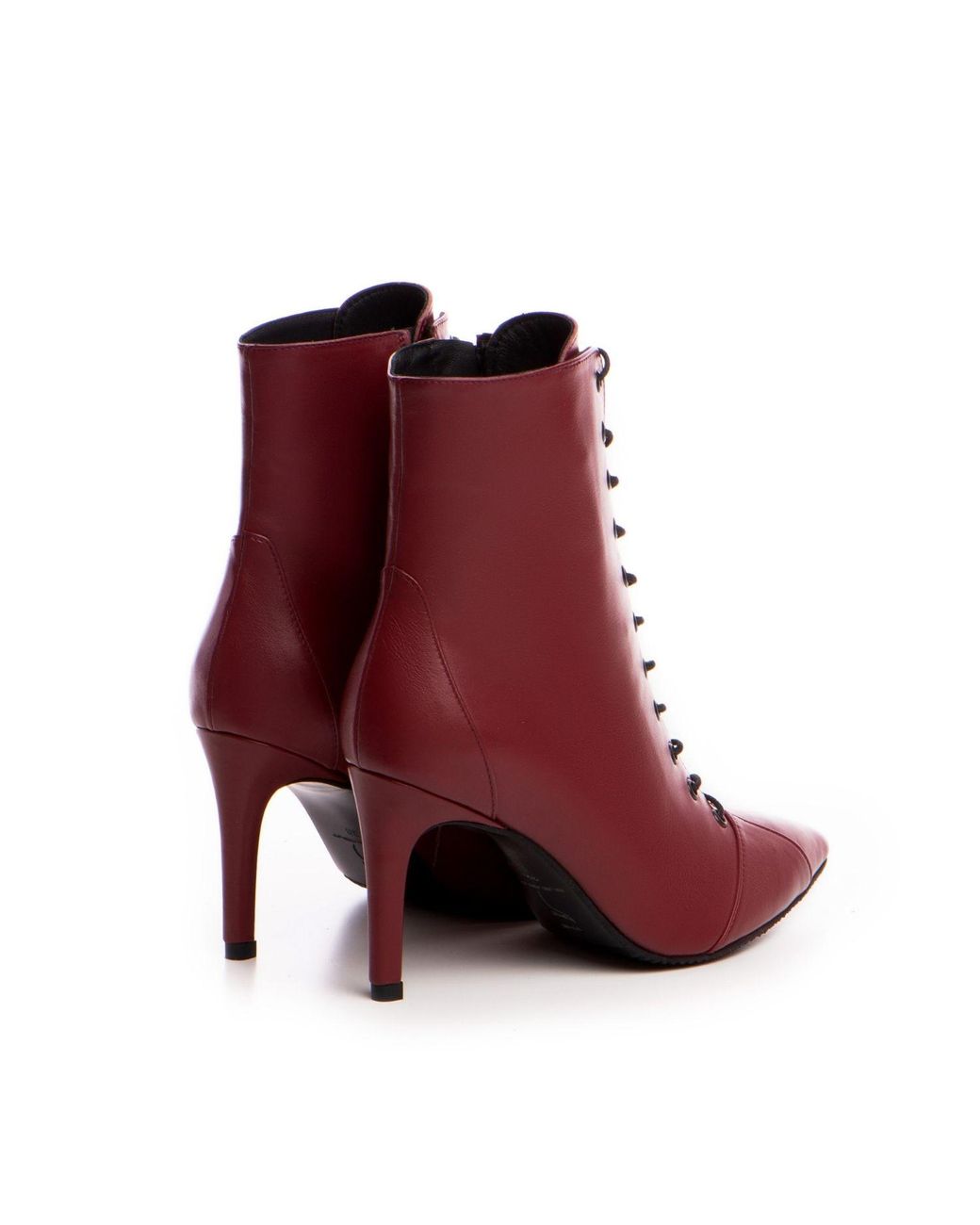 The 5Th Element Purple Daria Camel Burgundy Slim Boots